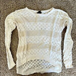 DKNY Women’s open weave cream sweater